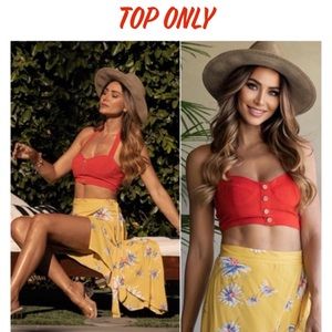 ❤️New Summers Adorable Red Crop/Bustier/Beach Top❤️